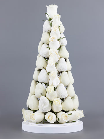 Pearl White Strawberry Tower