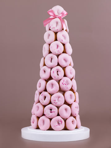 Pretty in Pink Doughnut Tower